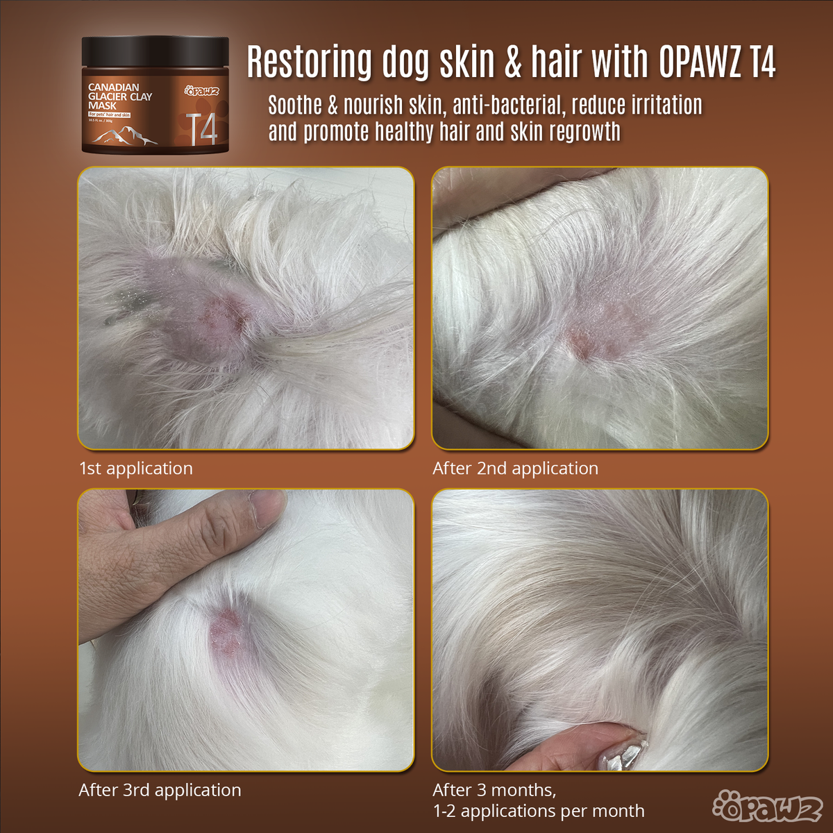 OPAWZ Canadian Glacier Clay Mask - For Pets’ Hair and Skin (T4)