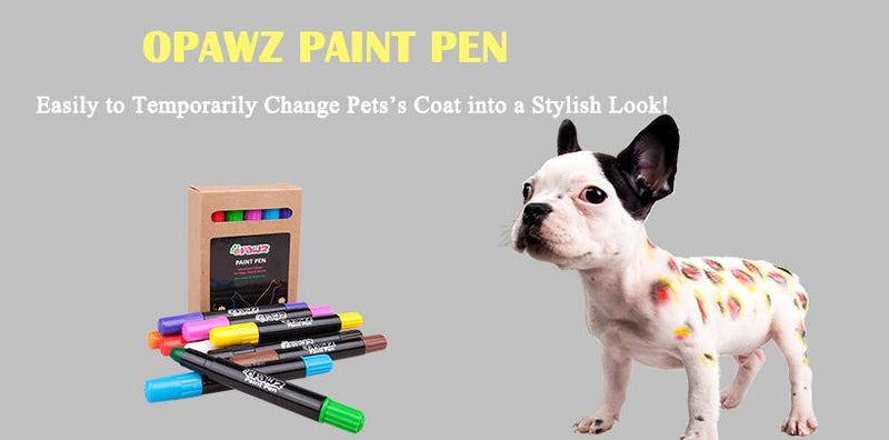 OPAWZ Pet Paint Pen "Color Chart" on Real Dog