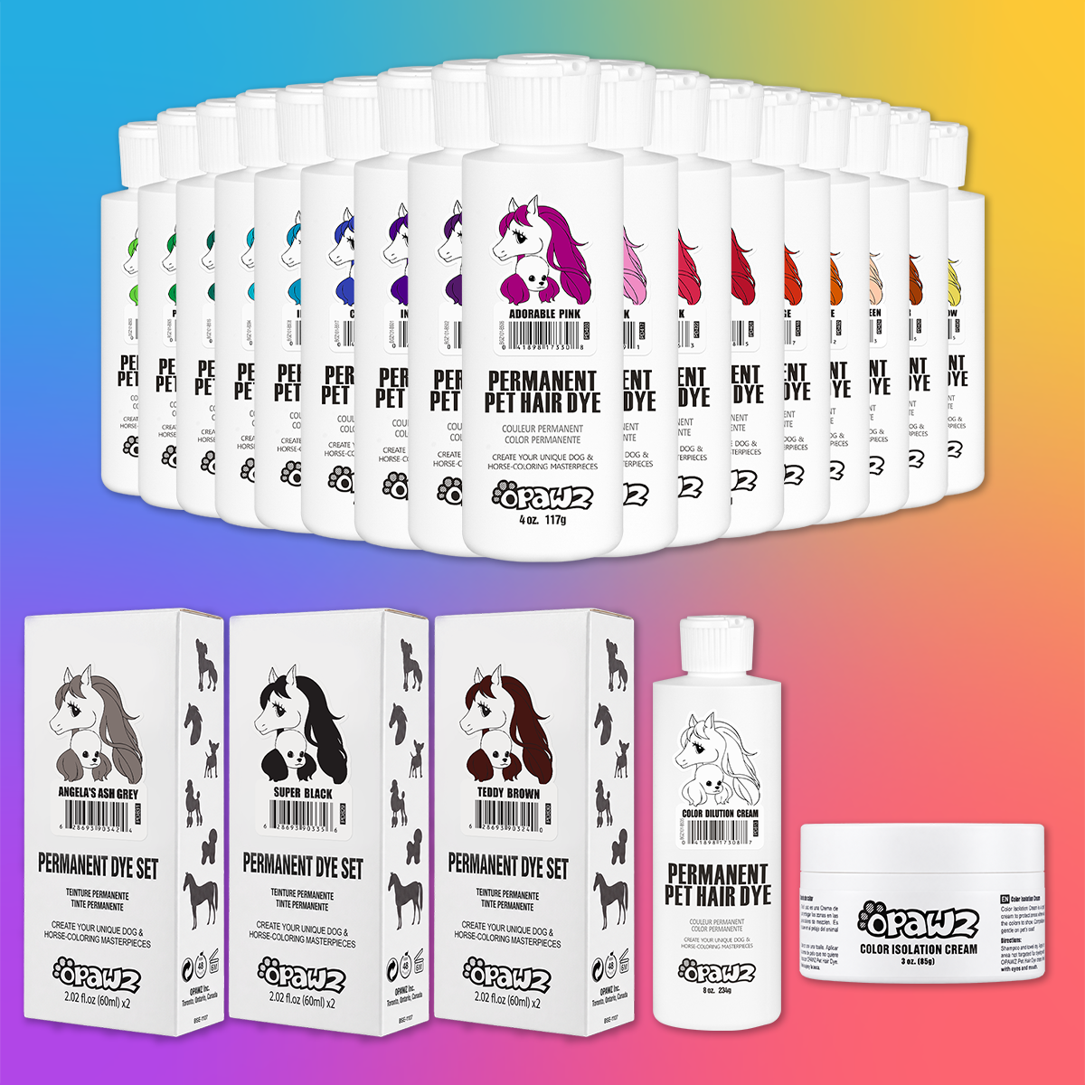 22pcs Dog Dye Groomer Starter Value Pack (VP04)