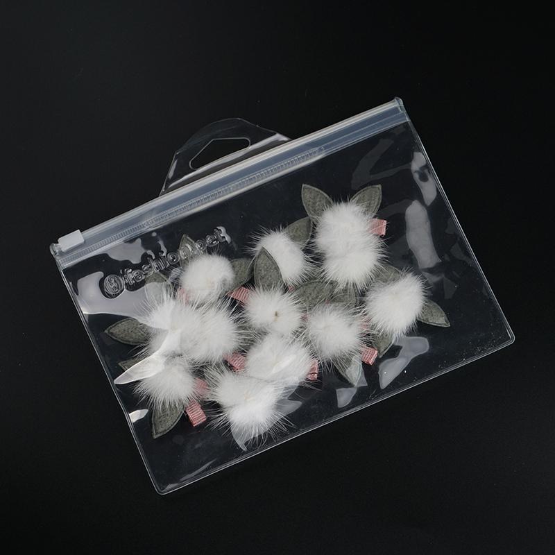 Pompon with Green Rabbit Ear Pet Hair Clip-A095