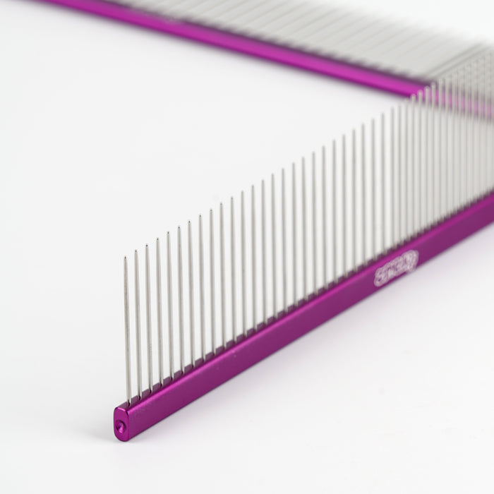 Pettine Professionale Groom In Alluminio 25cm - 80% Denti Radi E 20% Fitti Per Toelettatura Cani - Foto 2