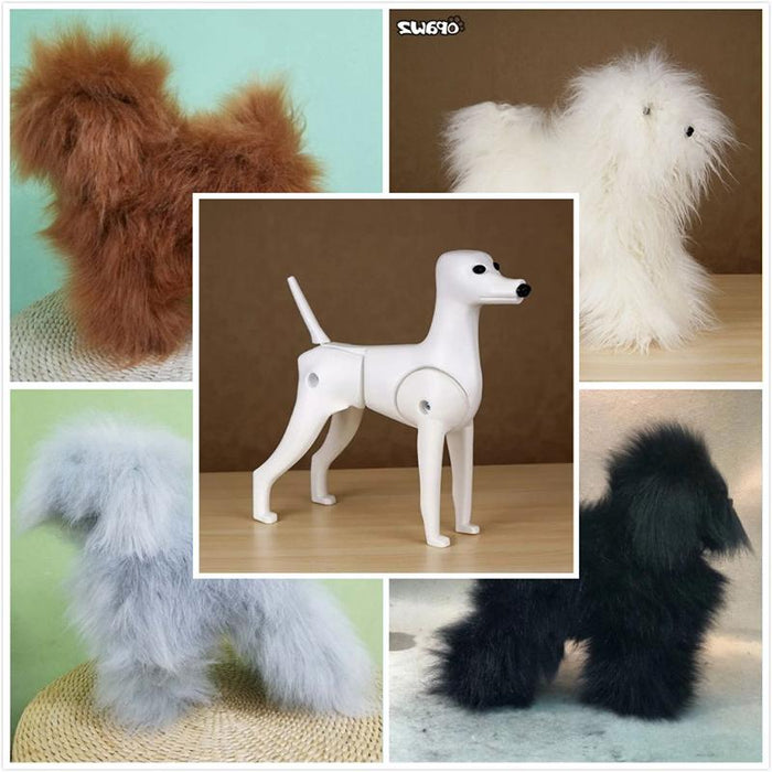 OPAWZ Toy Poodle Model Dog with 4 Colors Wig Value Pack (VP25)