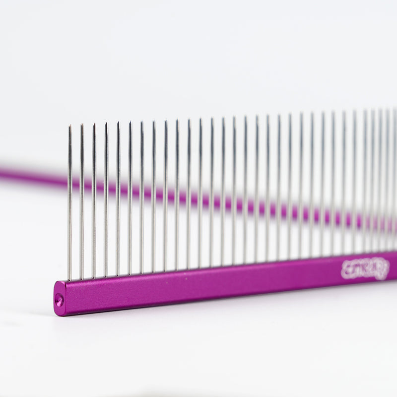 OPAWZ Professional Aluminium Spine Fine Comb (9.65" x 1.58", 69 Teeth) - 03